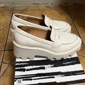 Dolce Vita Cream Platform Loafers